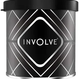 involve Gel Can Carbon Black car perfume (Pack 1) with Microfiber Cotton Cloth (Combo) Car Freshener Blocks image 2