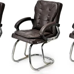 goyalson Home Office Study computer Reception Director principal college comfort chair Leatherette Office Visitor Chair-picture-25