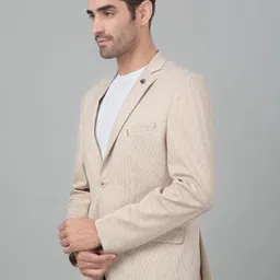 cantabil Men Self Design Single Breasted Casual Blazer image 4
