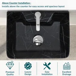 plantex Tabletop Wash Basin for Bathroom/Designer Ceramic Basin/Wash Basin for Home Counter Top image 3