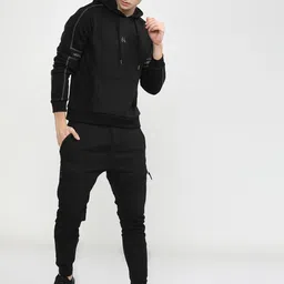 highlander Men Full Sleeve Solid Hooded Sweatshirt image 4