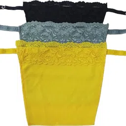 Women Black, Grey, Yellow Mock Camisole-image-10