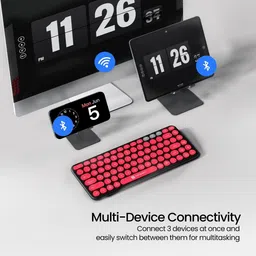 Portronics POR 347 Bluetooth, Wireless Handheld Multi-device Keyboard Compatible with Desktop, Laptop, Mac Bubble 2.0 image 3