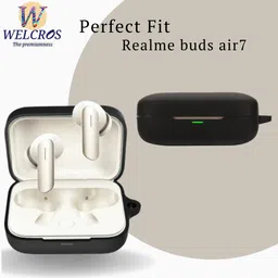 WELCROS Silicone Press and Release Earbuds Case For reame buds air7 image 2