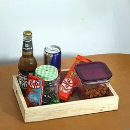 swh wooden 2 pine trays Glass Tray Set image 5