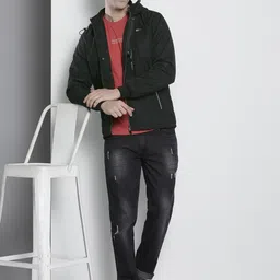 the indian garage co. Men Solid Casual Jacket image 5