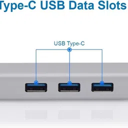 SCALEBEE 4 in 1 Type C to RJ45 Hub 10/100Mbps Ethernet LAN with 3 Port USB HUB 3.0 Lan Adapter image 4