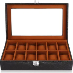anav PU Leather Watch Box|Jewelry Box|Wrist storage Watch Box|Premium Watch case Watch Box-picture-19