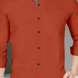 vtexx Men Regular Fit Solid Spread Collar Formal Shirt image 3