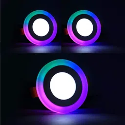 olips LED Ceiling Panel Light 6 Watt (3+3) Fan Box Light, Dual 3D Color RGB & White, 3 Junction Box Ceiling Light Ceiling Lamp-picture-11