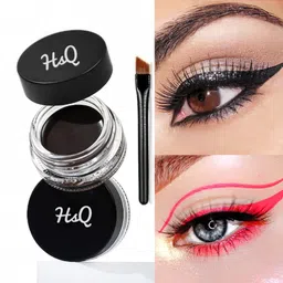 hsq Intense Black Waterproof Gel Eyeliner with Brush | Smudge Proof Long Lasting 5 g-picture-44