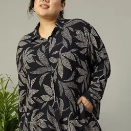 oxolloxo Women Regular Fit Printed Spread Collar Casual Shirt-picture-35