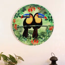 kolorobia Green Bone China Tropical Rain Forest World Toucan Inspired Home Decor Wall Plate 7.5 Inch-picture-32