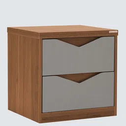 royaloak Genting Bedside Table In Grey & Brown Finish image 3