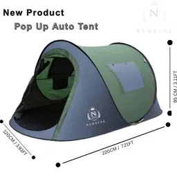 nawbeda Outdoor Camping Pop Up Boat Tent 1-2 Person Tent - For Camping, hiking, Outdoor, Adventure, Garden, New Model Air Tent, 190T Polyester image 2