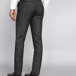 raymond Men Slim Fit Grey Polyester Trousers image 4