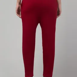 fambee Women Regular Fit Maroon Wool Trousers image 2