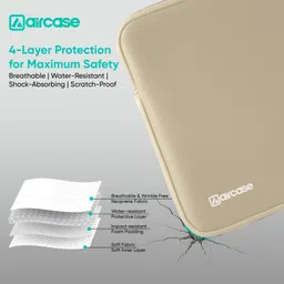 AirCase Protective Laptop Sleeve for Up to 14.1 Inch Laptop Wrinkle free Water-Resistant Laptop Bag image 2