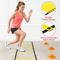 stag iconic Agility Training Kit for Football, Cricket, Exercise, Athlete, Sports Games Agility Kit Fixed Regular Agility Pole image 2