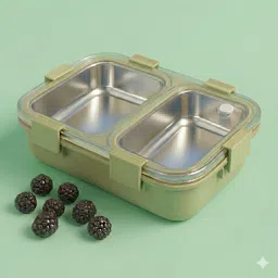 kello Lunch Box With Inner Stainless Steel & Secure Lock For School & Outdoor_W123 2 Containers Lunch Box-picture-16