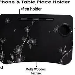 mayko & bayko Multipurpose Foldable with Cup Holder, Study , Bed Wood Portable Laptop Table image 3