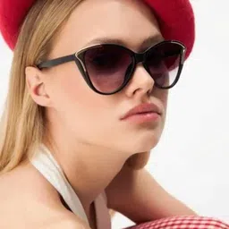 new specs UV Protection, Gradient Cat-eye, Butterfly Sunglasses (Free Size) image 5
