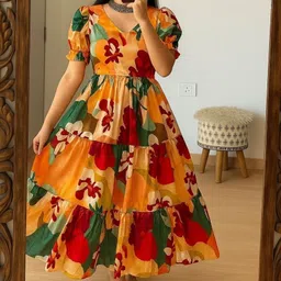 fabfinds Women Gown Multicolor Maxi/Full Length Dress-picture-42