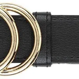 blacking Women Casual, Party, Formal, Evening Black Genuine Leather, Texas Leatherite Belt image 4