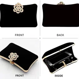 d'vine luxe Party Black Clutch image 4