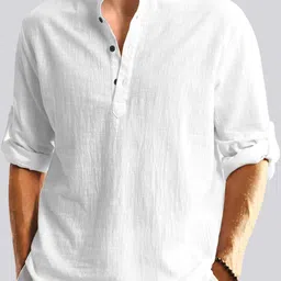 zartha Men Solid Cotton Blend Straight Kurta-picture-27