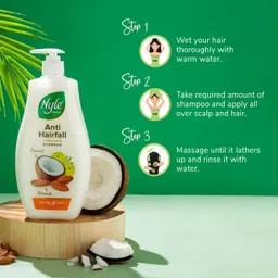 nyle Naturals Anti-Hairfall Shampoo, With Coconut Milk, Badam and Amla image 5