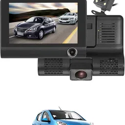 ayw 170 Degree/3 Lens G-Sensor 4Inch 3 Way DVR Video Recorder For Car Black LCD-picture-13