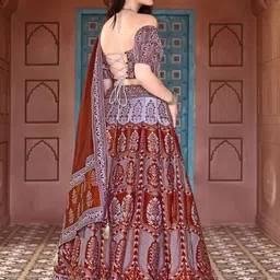 purvaja Self Design Semi Stitched Lehenga Choli image 2