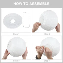 shuangyau White Paper Hanging Lantern image 3