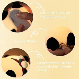 finaro Nursery Silicone Night Light,7-Color Changing Lamp Night Lamp image 5