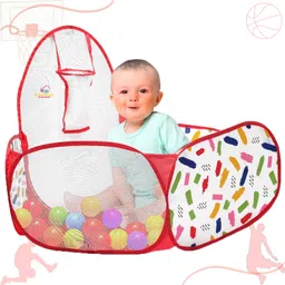 dandles Basket Ball Pool with 40 Color-Full Balls Kids Play Tent House for 6M+ Kids-picture-23