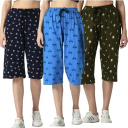Kunjus Loose Fit Capris for Women Prints and Colours may Vary Women Multicolor Capri-picture-51