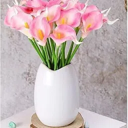 satyam kraft Pink Lily Artificial Flower image 4