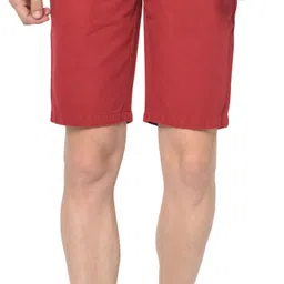 studio nexx Solid Men Red Chino Shorts-picture-11