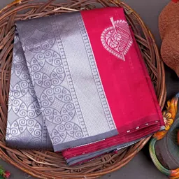 avantika fashion Woven Kanjivaram Pure Silk, Art Silk Saree image 2