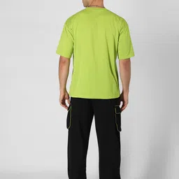chkokko Men Top & Pyjama Set Green Printed image 2