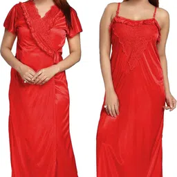 bombshell Pack of 2 Women Nighty with Robe-picture-23