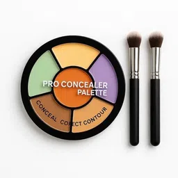 Full Coverage With 2 Pcs Makeup Brush Concealer-image-40
