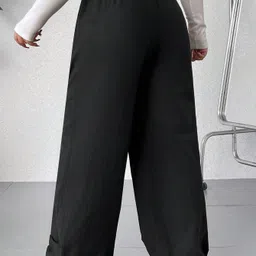progeny Women Solid Black Track Pants image 3