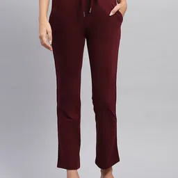 monte carlo Women Solid Maroon Track Pants image 1