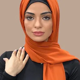 urshia Solid Georgette Women Multicolor Scarf image 2