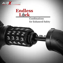 allextreme Cast Iron, Plastic Cable Lock For Helmet image 2