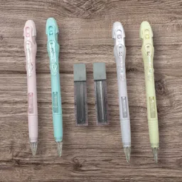 kopikalam Pastel lead Pencil 0.7mm with 360 degree rubber covered with cap and 2 Lead Pencil image 3