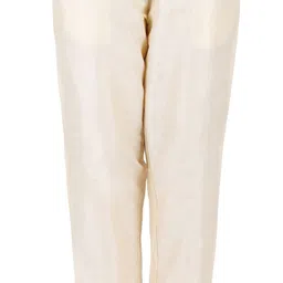 Women Regular Fit Cream Polyester Trousers-image-12