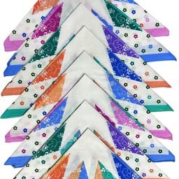 HouseOfCommon Premium Cotton Handkerchief 13*13 - Color Prints for Women/Girl/Design Will Vary ["Multicolor"] Handkerchief-image-27